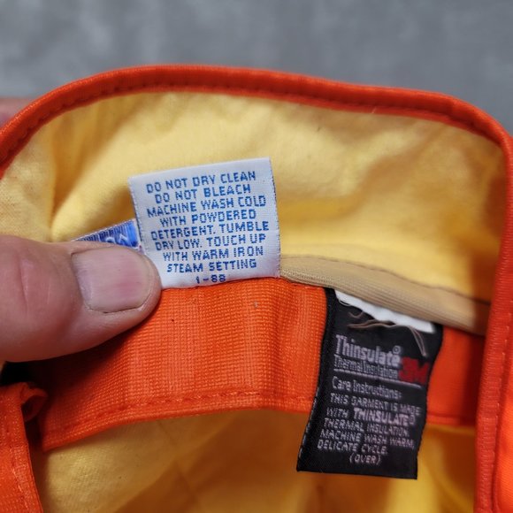Vintage Columbia Ear Flap Hunting Hat Cap Gore-Tex Tinsulate Orange Made in USA - Picture 12 of 12